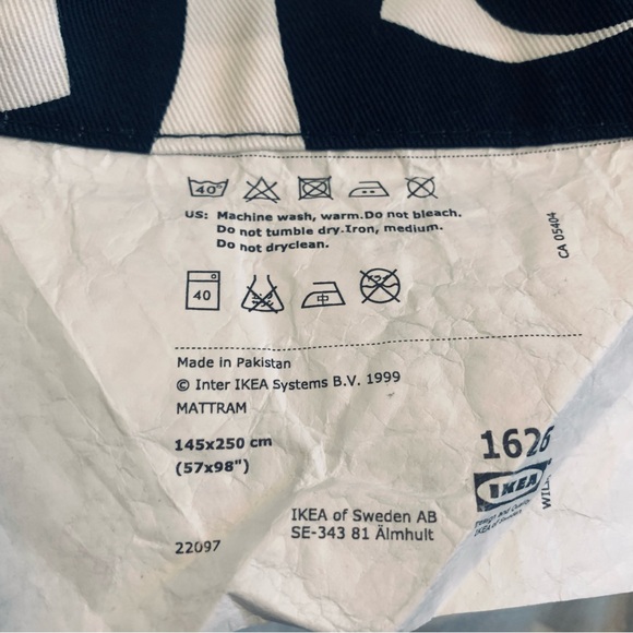 IKEA “MATTRAM” Niina Aalto CAT Curtain Panels Set of 2 White/BLACK CAT Faces - Picture 5 of 8